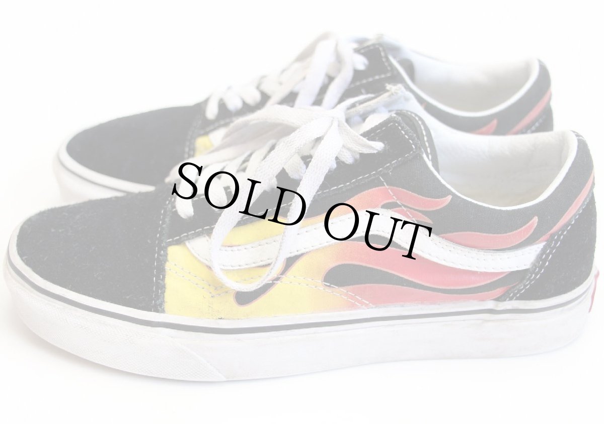 画像2: VANSバンズ OLD SKOOLオールドスクール フレイムス 7/25cm★スニーカー ファイヤーパターン (2)