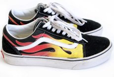 画像3: VANSバンズ OLD SKOOLオールドスクール フレイムス 7/25cm★スニーカー ファイヤーパターン (3)