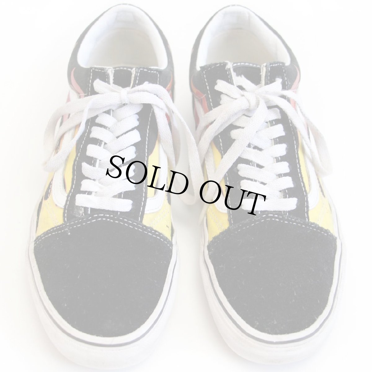 画像1: VANSバンズ OLD SKOOLオールドスクール フレイムス 7/25cm★スニーカー ファイヤーパターン (1)