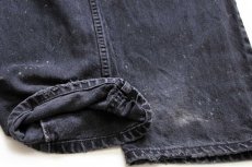 画像9: 00s メキシコ製 Levi'sリーバイス 505 ブリーチ飛び ブラック デニムパンツ w38 L32★SDP2500 (9)