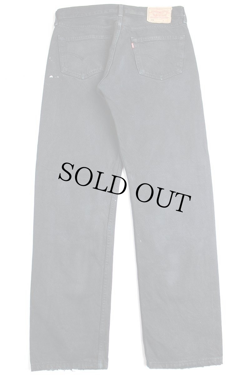 画像3: 90s 英国製 Levi'sリーバイス 501 ペンキ飛び 後染め ブラック デニムパンツ w34 L32★SDP2546 ユーロ (3)