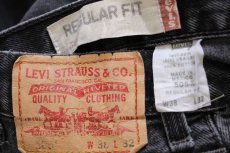 画像6: 00s メキシコ製 Levi'sリーバイス 505 ブリーチ飛び ブラック デニムパンツ w38 L32★SDP2500 (6)