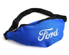 画像1: Fordフォード ロゴ ナイロン ウエストポーチ 青★ウエストバッグ (1)