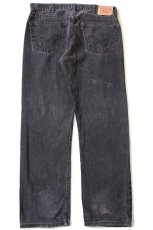 画像3: 00s メキシコ製 Levi'sリーバイス 505 ブリーチ飛び ブラック デニムパンツ w38 L32★SDP2500 (3)