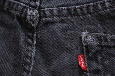 画像7: 00s メキシコ製 Levi'sリーバイス 505 ブリーチ飛び ブラック デニムパンツ w38 L32★SDP2500 (7)