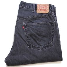 画像1: 00s メキシコ製 Levi'sリーバイス 505 ブリーチ飛び ブラック デニムパンツ w38 L32★SDP2500 (1)