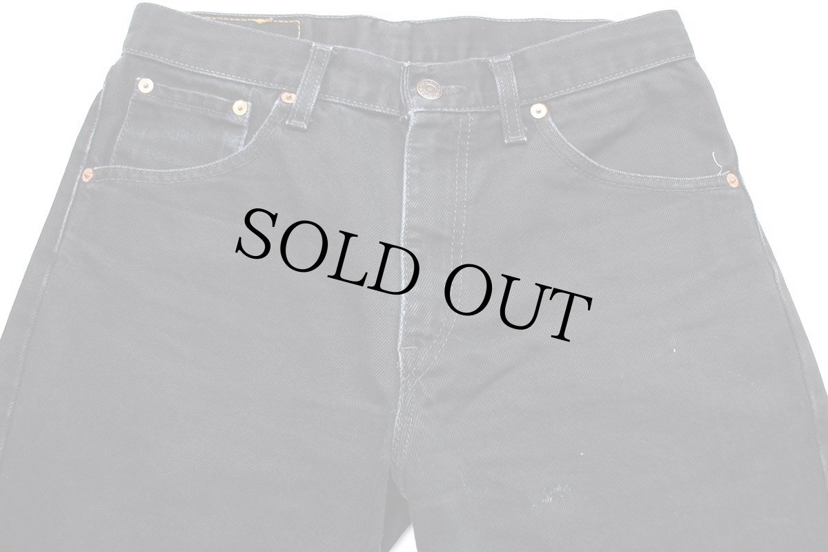 画像4: 00s 英国製 Levi'sリーバイス 521 ブラック デニムパンツ ペンキ飛び w30 L30★SDP2519 ユーロ (4)