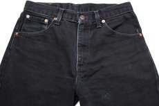 画像4: 00s 英国製 Levi'sリーバイス 521 ブラック デニムパンツ ペンキ飛び w30 L30★SDP2519 ユーロ (4)