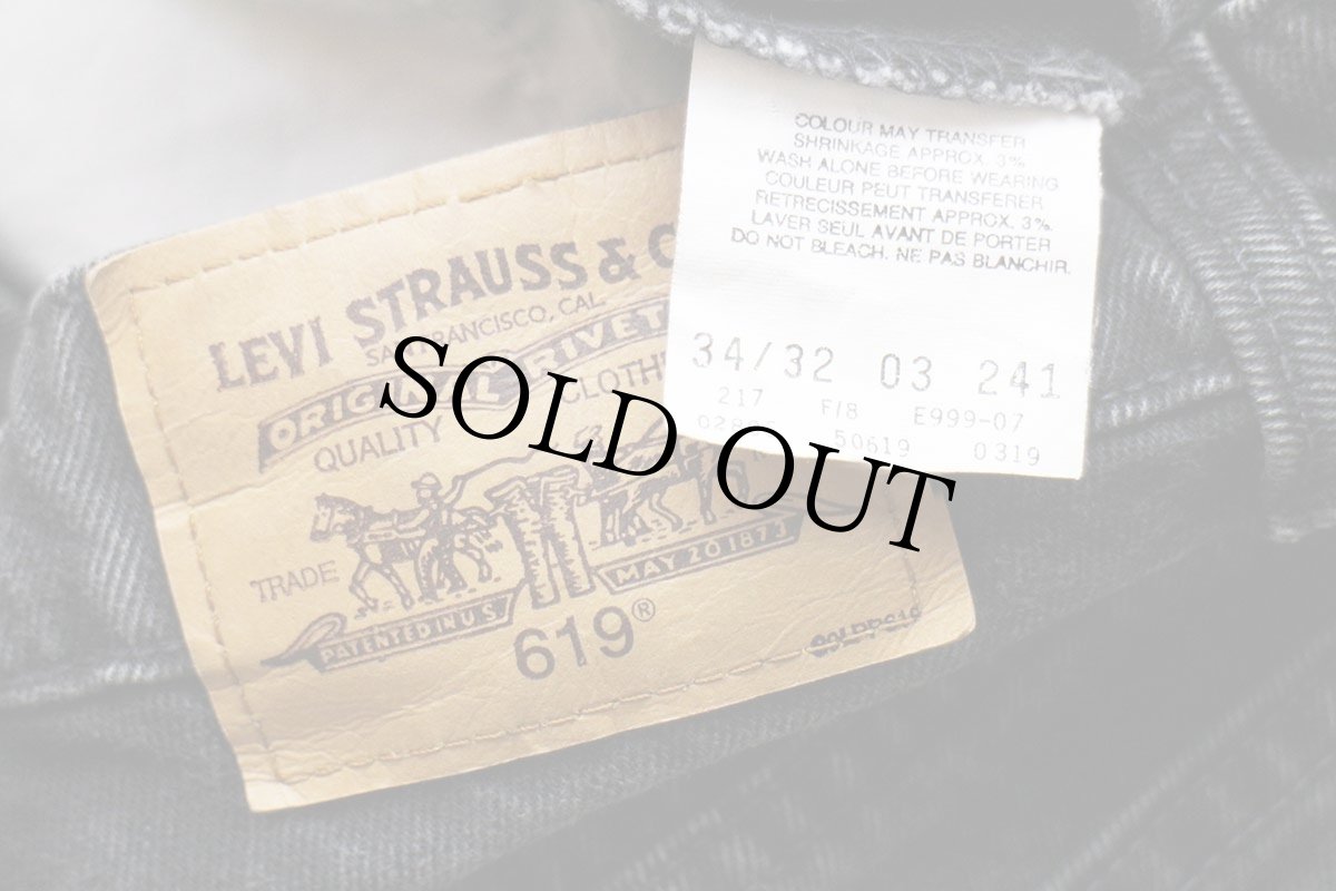 画像6: 90s カナダ製 Levi'sリーバイス 619 ブラック デニムパンツ w34 L32★SDP2521 (6)