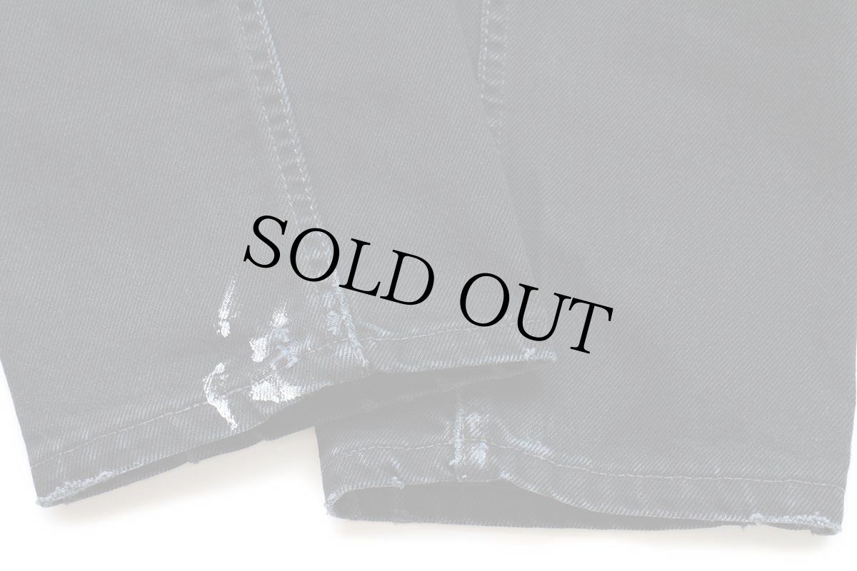 画像8: 00s 英国製 Levi'sリーバイス 521 ブラック デニムパンツ ペンキ飛び w30 L30★SDP2519 ユーロ (8)