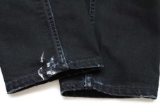 画像8: 00s 英国製 Levi'sリーバイス 521 ブラック デニムパンツ ペンキ飛び w30 L30★SDP2519 ユーロ (8)