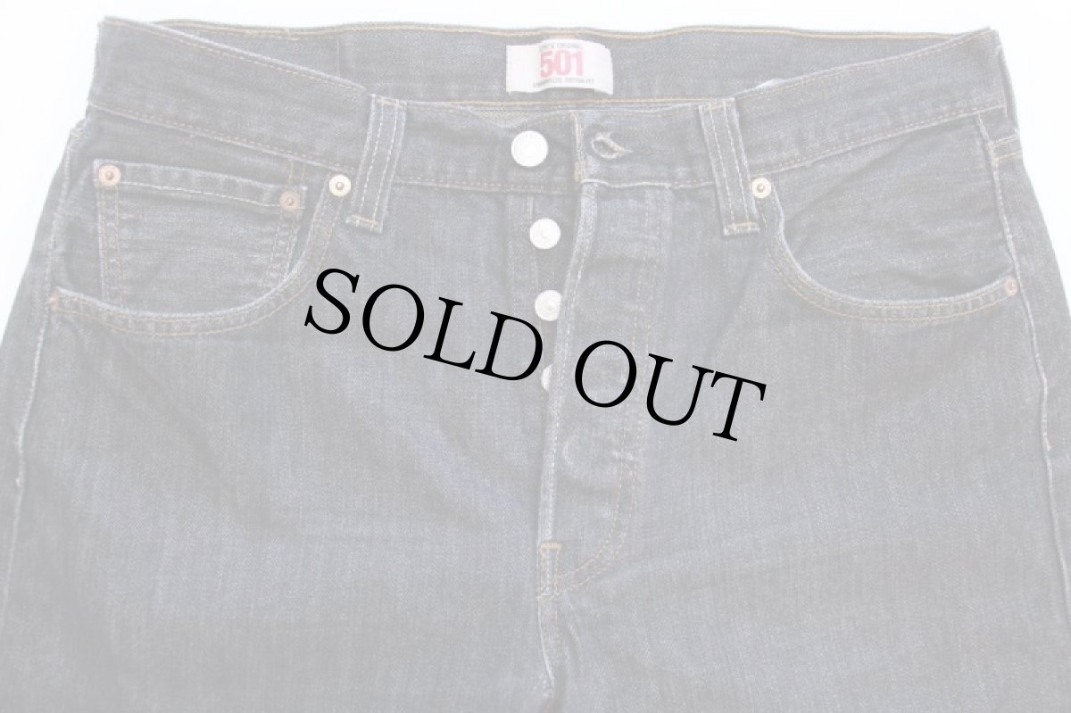 画像4: メキシコ製 Levi'sリーバイス 501 先染め ブラック デニムパンツ w34 L34★SDP2479 (4)