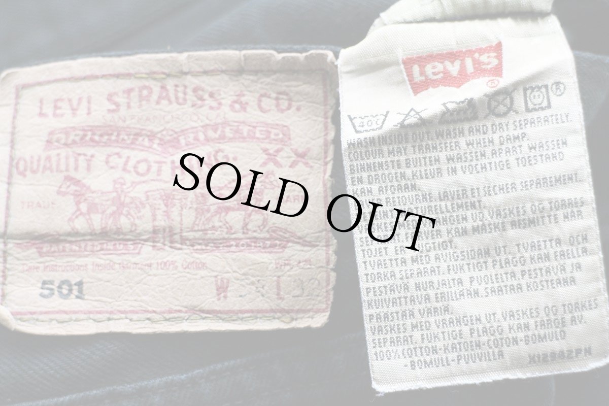 画像6: 90s 英国製 Levi'sリーバイス 501 ペンキ飛び 後染め ブラック デニムパンツ w34 L32★SDP2546 ユーロ (6)