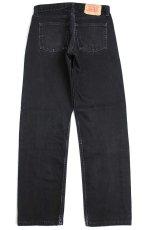 画像3: 00s 英国製 Levi'sリーバイス 521 ブラック デニムパンツ ペンキ飛び w30 L30★SDP2519 ユーロ (3)