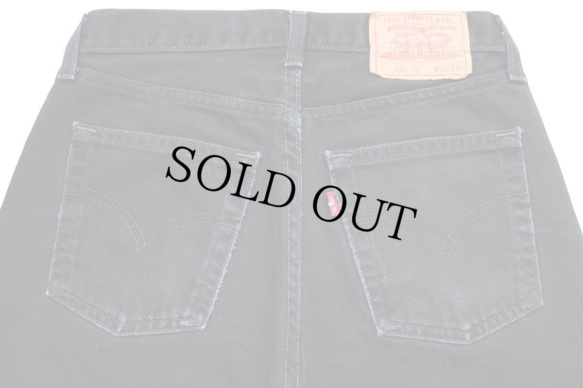画像5: 00s 英国製 Levi'sリーバイス 521 ブラック デニムパンツ ペンキ飛び w30 L30★SDP2519 ユーロ (5)