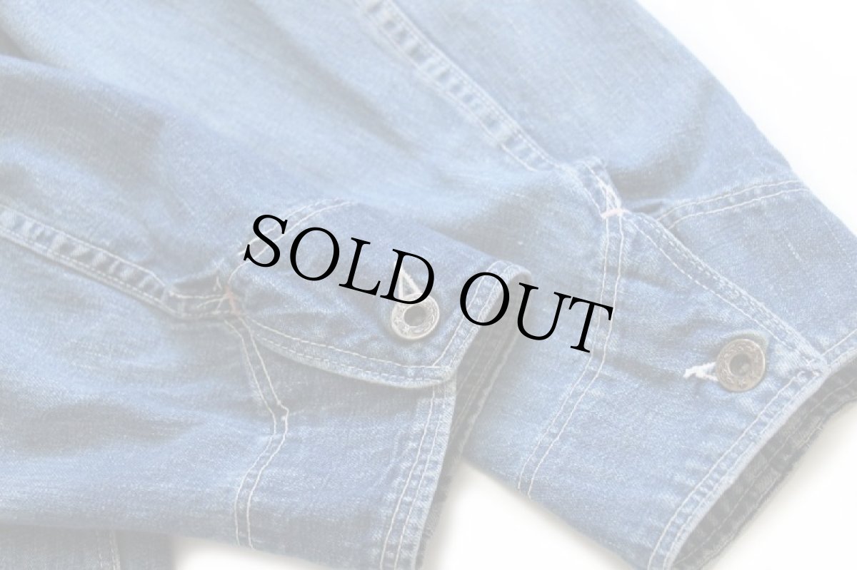 画像5: 40s UNKNOWN 大戦モデル 月桂樹ボタン インディゴ デニム カバーオール (5)