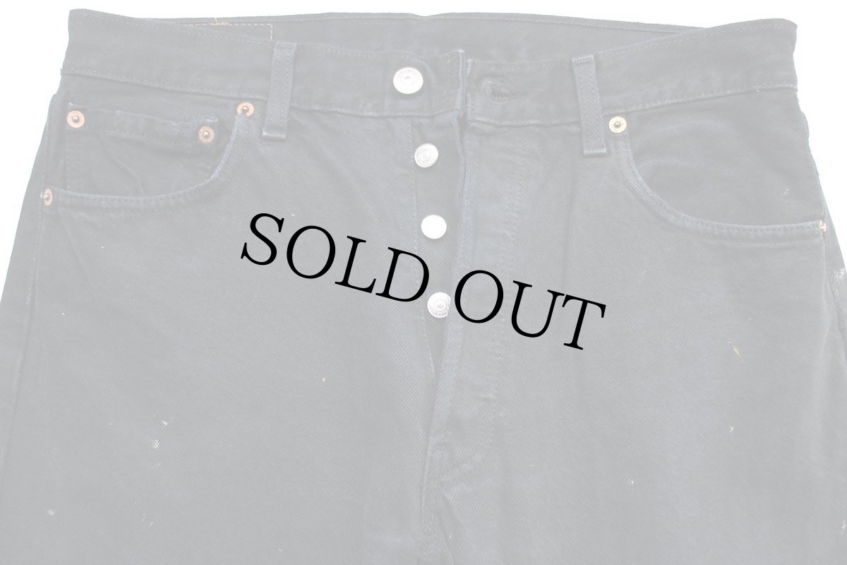 画像4: 90s 英国製 Levi'sリーバイス 501 ペンキ飛び 後染め ブラック デニムパンツ w34 L32★SDP2546 ユーロ (4)