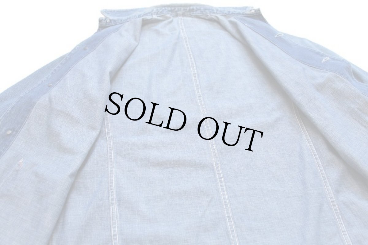 画像6: 40s UNKNOWN 大戦モデル 月桂樹ボタン インディゴ デニム カバーオール (6)