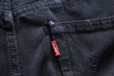 画像7: 00s 英国製 Levi'sリーバイス 501 ダメージ 後染め ブラック デニムパンツ w32 L32★SDP2488 ユーロ (7)