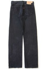 画像3: 00s 英国製 Levi'sリーバイス 501 ダメージ 後染め ブラック デニムパンツ w32 L32★SDP2488 ユーロ (3)