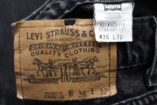 画像6: 90s USA製 Levi'sリーバイス 553 ブラック デニムパンツ w36 L32★SDP2522  (6)