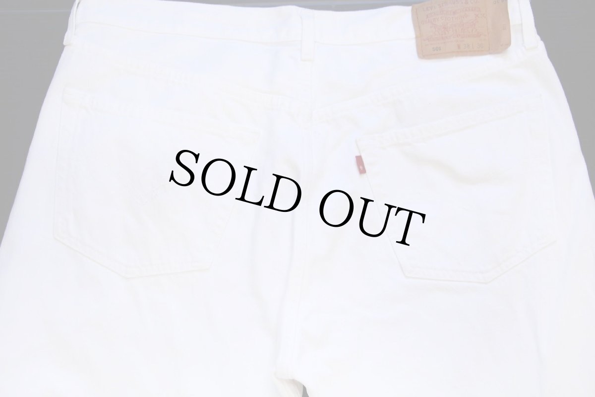 画像5: 00s メキシコ製 Levi'sリーバイス 501 ホワイト デニムパンツ w38 L30 (5)