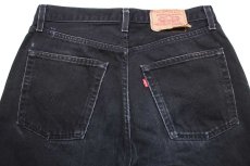 画像5: 90s ポーランド製 Levi'sリーバイス 521 ダメージ ブラック デニムパンツ w33 L32★SDP2583 ユーロ (5)