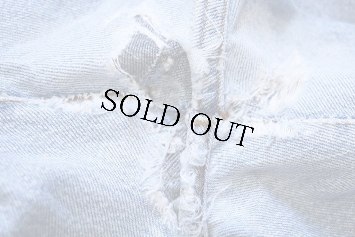 画像9: 80s USA製 Levi'sリーバイス 501 ダメージ デニムパンツ w34 L34 (9)