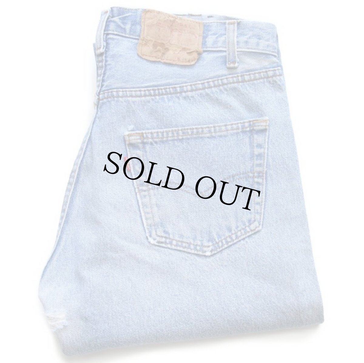 画像1: 80s USA製 Levi'sリーバイス 501 ダメージ デニムパンツ w34 L34 (1)