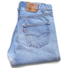 画像1: 80s USA製 Levi'sリーバイス 501 ダメージ デニムパンツ w34 L34 (1)