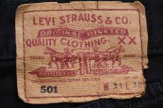 画像6: 90s 英国製 Levi'sリーバイス 501 後染め ブラック デニムパンツ w31 L32★SDP2486 ユーロ (6)