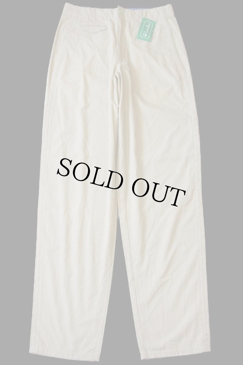 画像2: デッドストック★90s イタリア製 benettonベネトン コットンポプリン パンツ カーキ 48 (2)