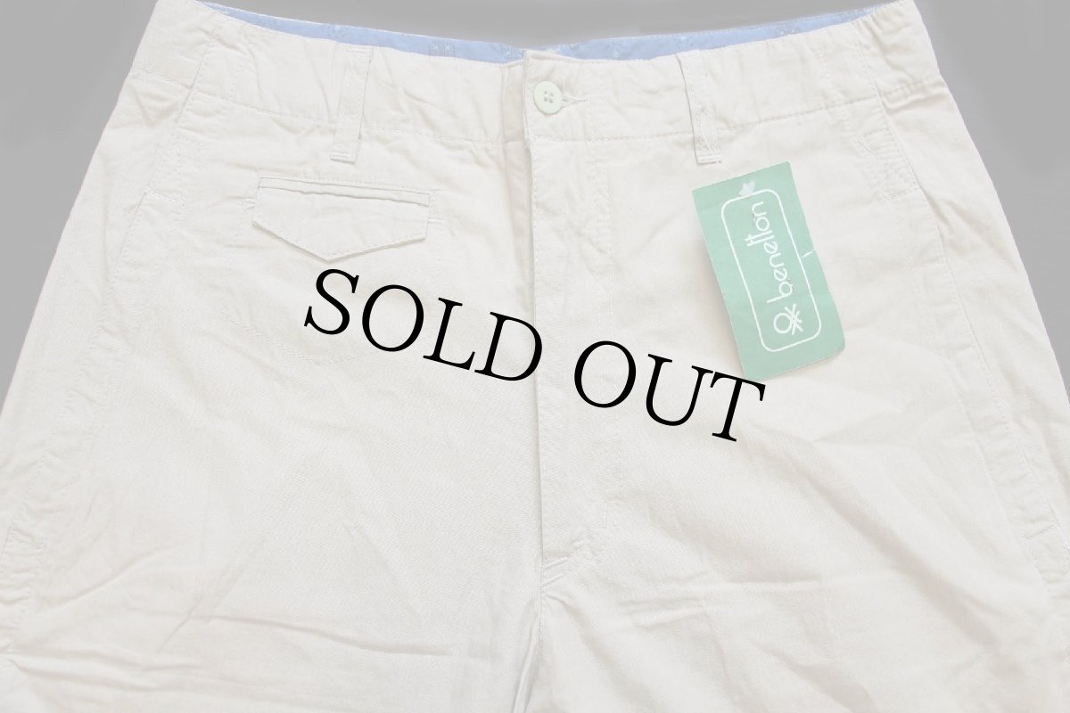 画像4: デッドストック★90s イタリア製 benettonベネトン コットンポプリン パンツ カーキ 48 (4)