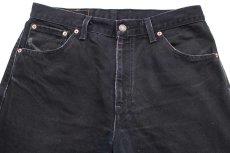 画像4: 90s ポーランド製 Levi'sリーバイス 521 ダメージ ブラック デニムパンツ w33 L32★SDP2583 ユーロ (4)