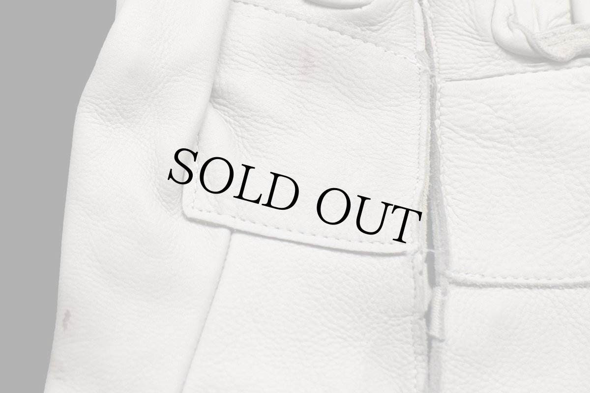 画像7: 10 米軍 スエード×レザーグローブ アイボリー 3★手袋 (7)