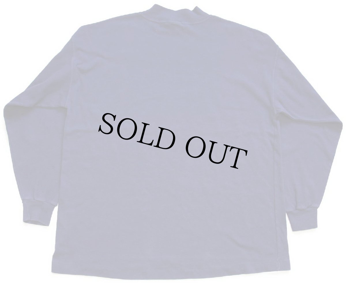 画像3: 90s USA製 Cross Creek モックネック コットン 長袖Tシャツ ナス紺 XL (3)