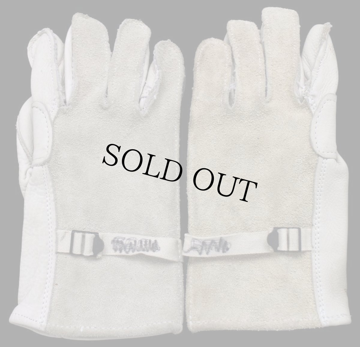 画像3: 10 米軍 スエード×レザーグローブ アイボリー 3★手袋 (3)