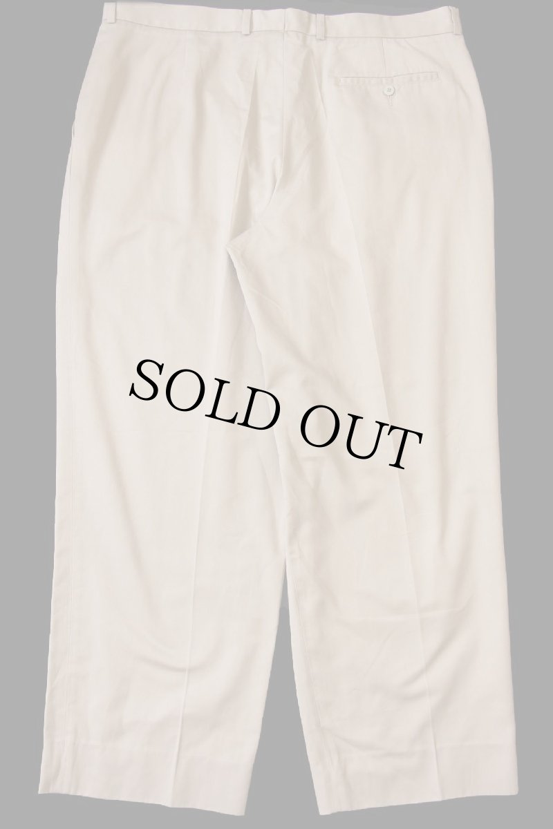 画像3: 80s フランス製 CHEMISE LACOSTE ラコステ LOISIRS ツータック スラックス パンツ カーキ 50 (3)