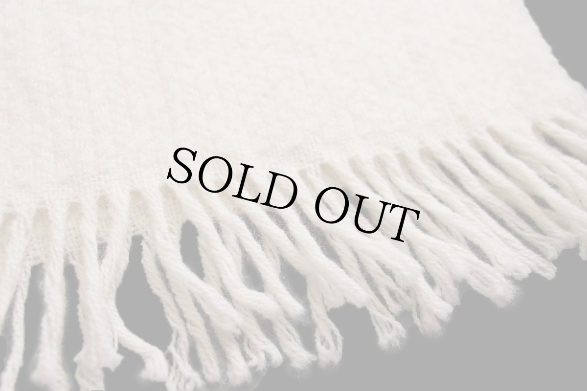 画像5: 英国製 TWEEDMILL 無地 ウールニット ストール ナチュラル (5)