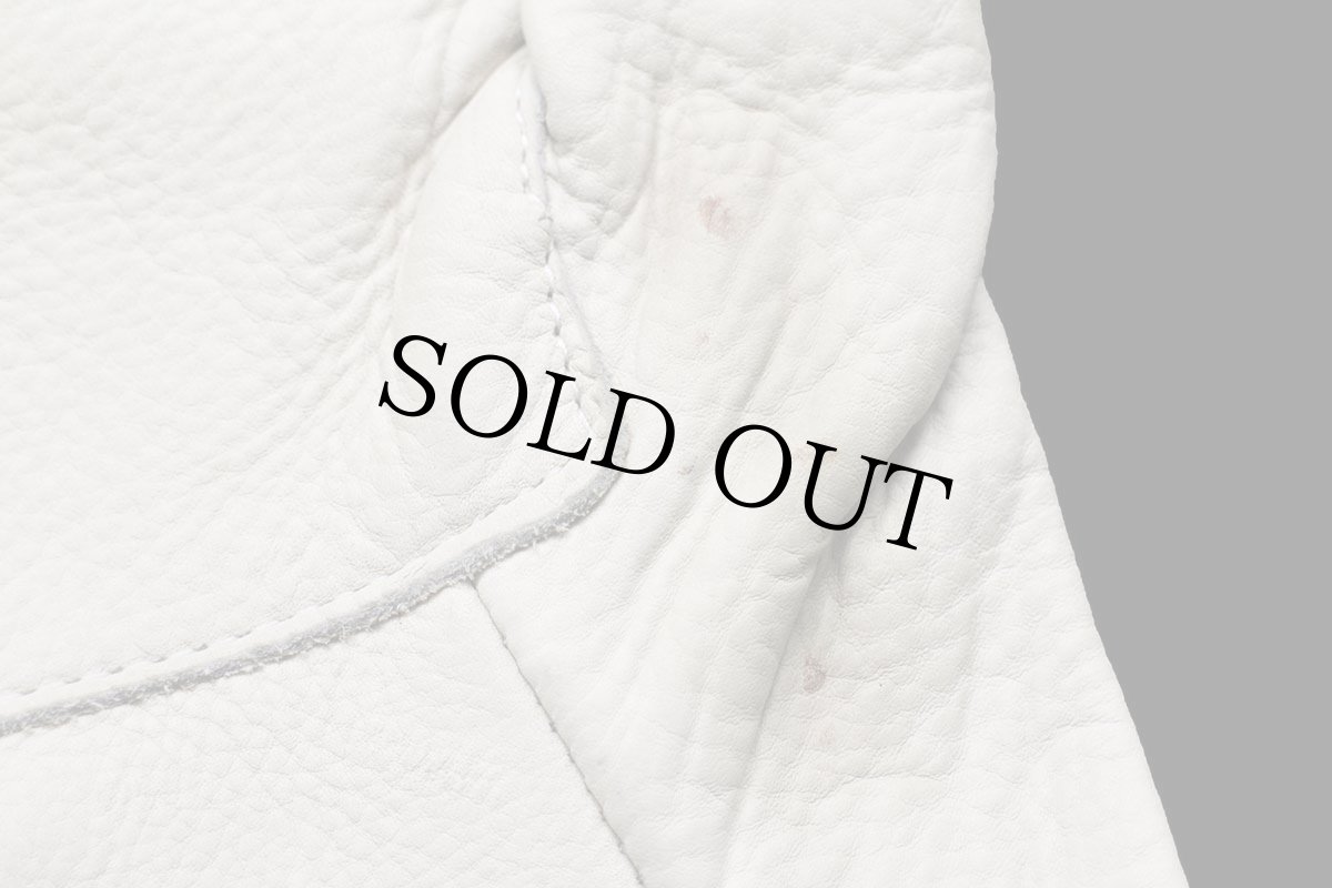 画像8: 10 米軍 スエード×レザーグローブ アイボリー 3★手袋 (8)