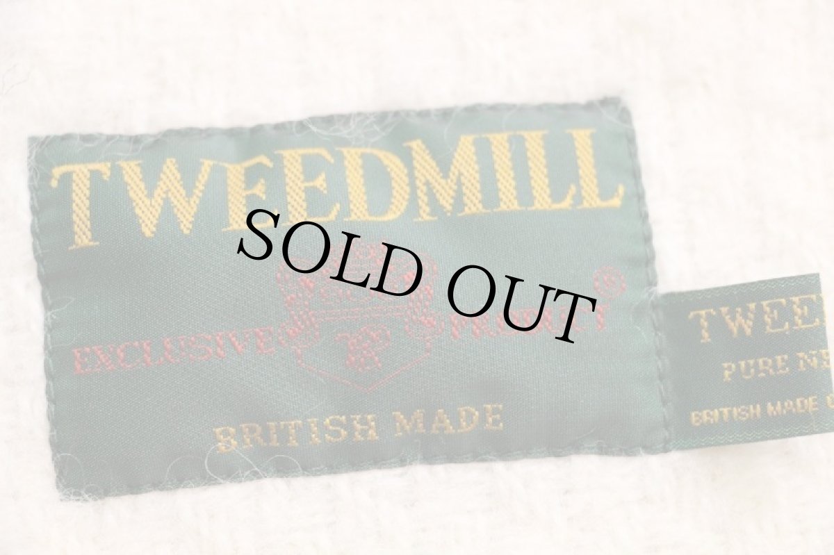 画像3: 英国製 TWEEDMILL 無地 ウールニット ストール ナチュラル (3)