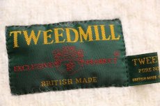 画像3: 英国製 TWEEDMILL 無地 ウールニット ストール ナチュラル (3)