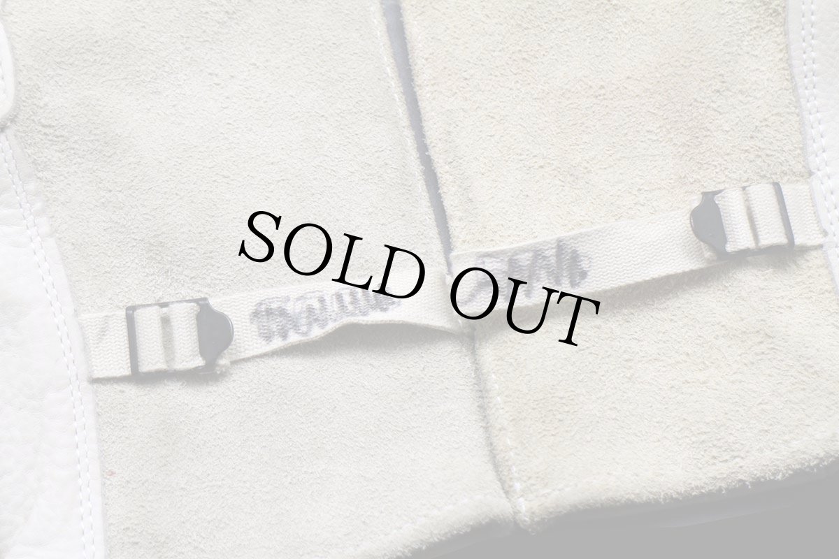 画像5: 10 米軍 スエード×レザーグローブ アイボリー 3★手袋 (5)