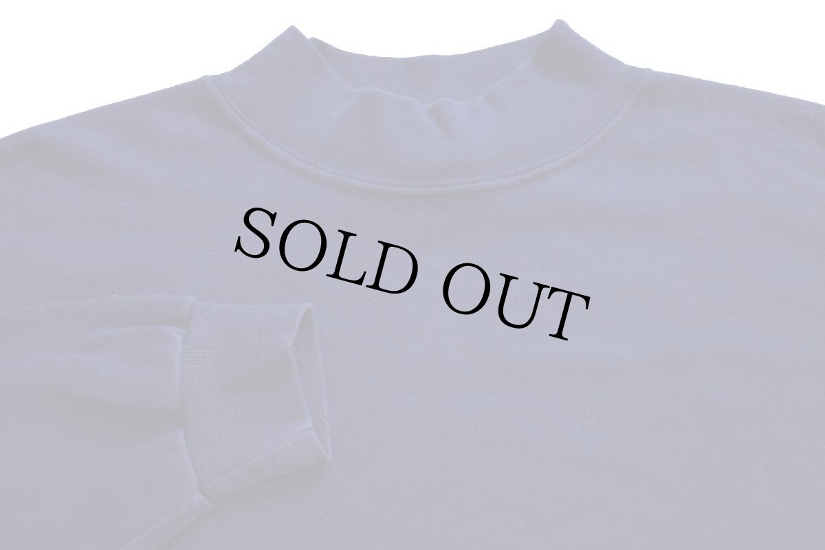 画像4: 90s USA製 Cross Creek モックネック コットン 長袖Tシャツ ナス紺 XL (4)