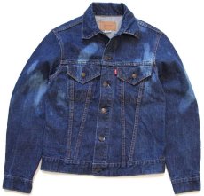 画像2: 70s USA製 Levi'sリーバイス 70505 サンダーバード刺繍 ブリーチ デニムジャケット 38 (2)