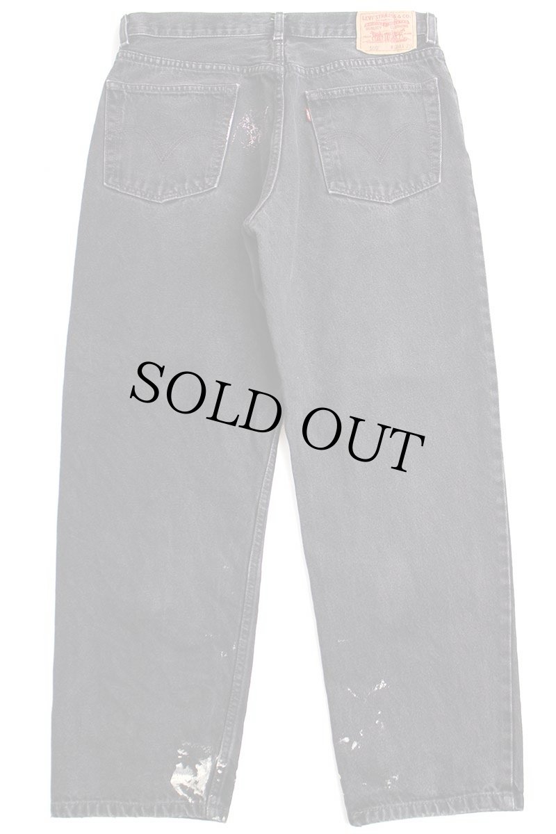 画像3: 00s Levi'sリーバイス 550 ペンキ飛び ブラック デニムパンツ w34 L29★SDP2589 (3)