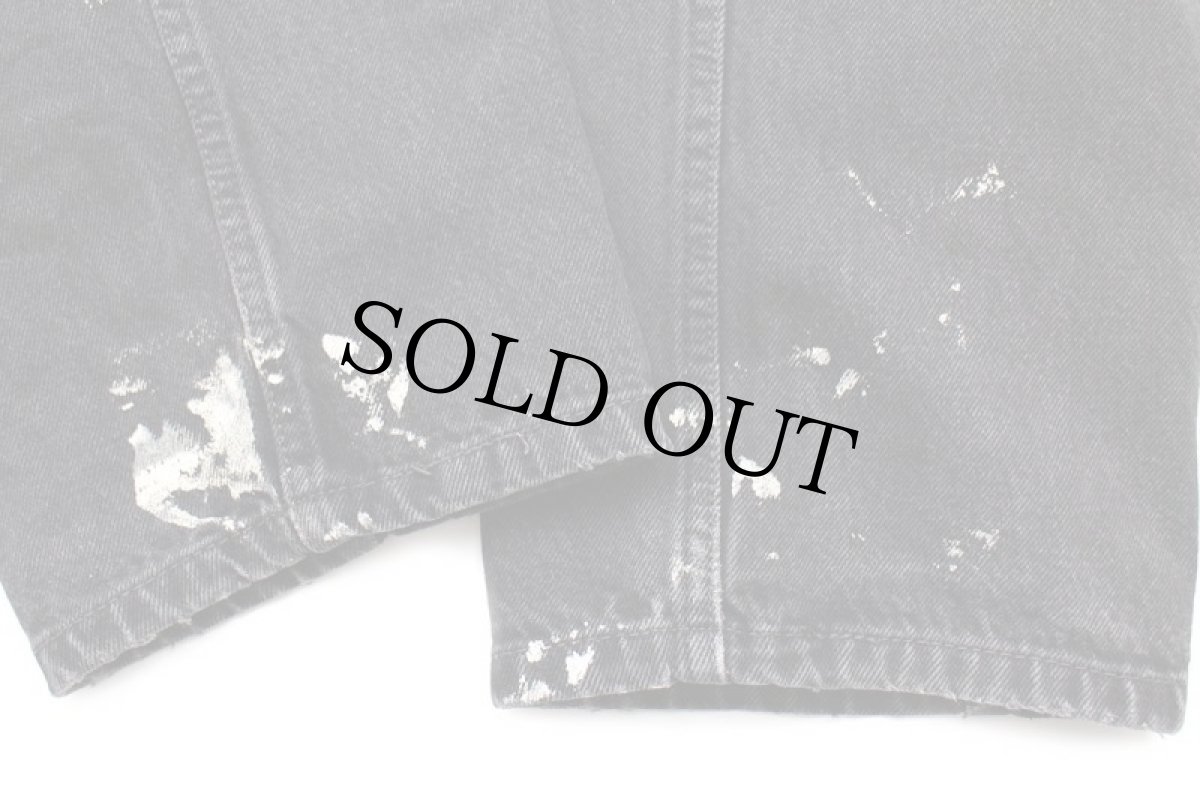 画像8: 00s Levi'sリーバイス 550 ペンキ飛び ブラック デニムパンツ w34 L29★SDP2589 (8)