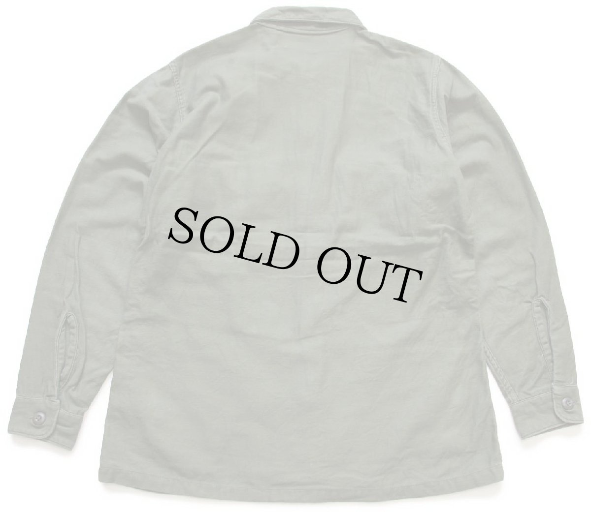 画像2: 60s 米軍 U.S.ARMY コットンサテン ユーティリティシャツ オリーブグリーン 15.5 (2)