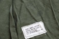 画像5: 70s 米軍 U.S.ARMY コットンサテン ユーティリティシャツ オリーブグリーン 15.5 (5)