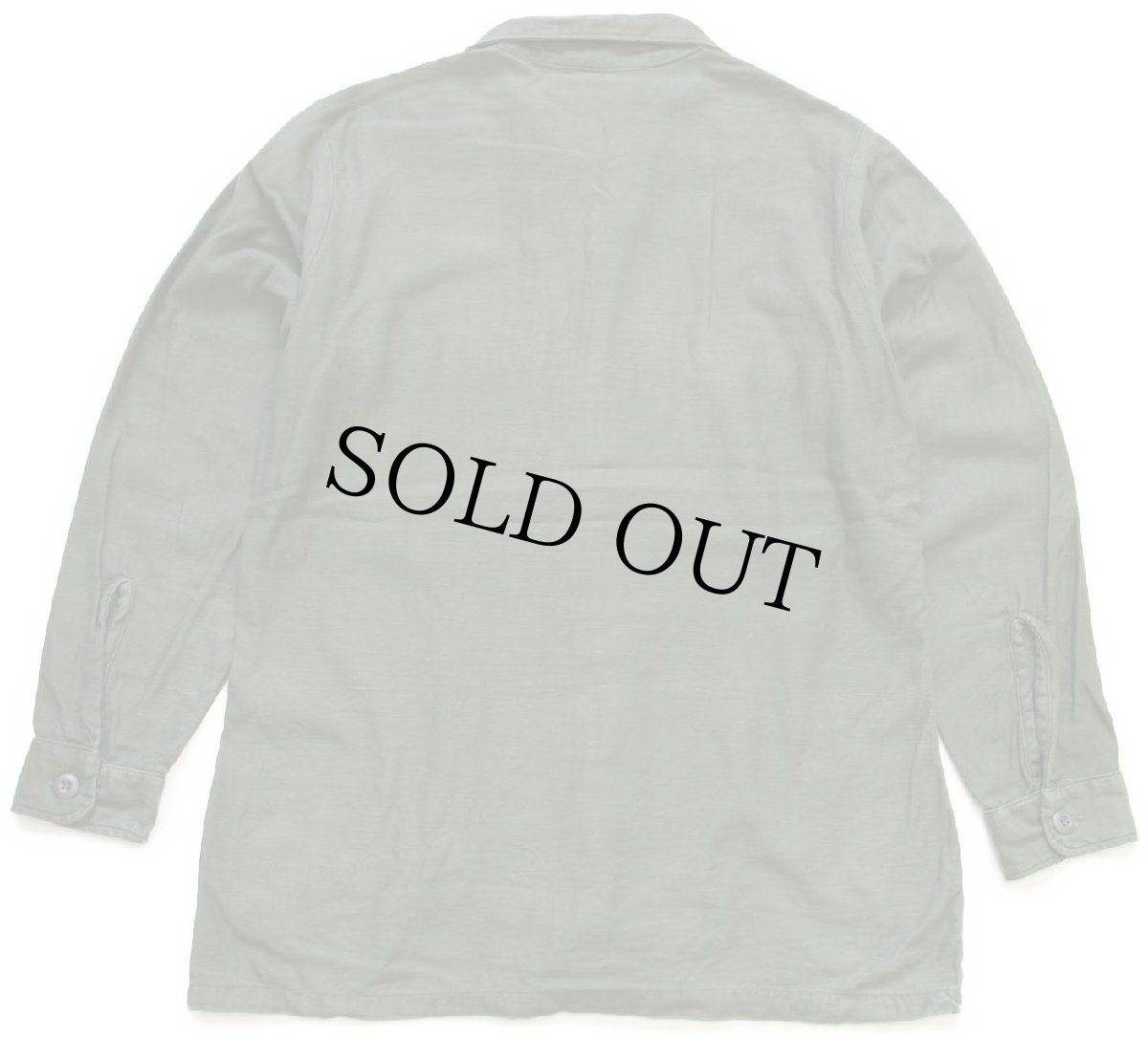 画像2: 70s 米軍 U.S.ARMY コットンサテン ユーティリティシャツ オリーブグリーン 15.5 (2)